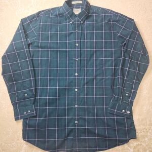 LL Bean Men's Long Sleeve Button Down Plaid Shirt